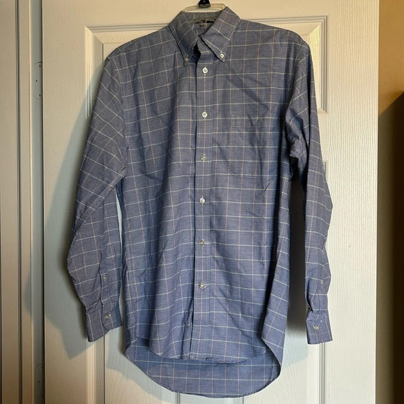 Lands’ End men’s blue non iron original oxford button down shirt size small - Picture 1 of 8